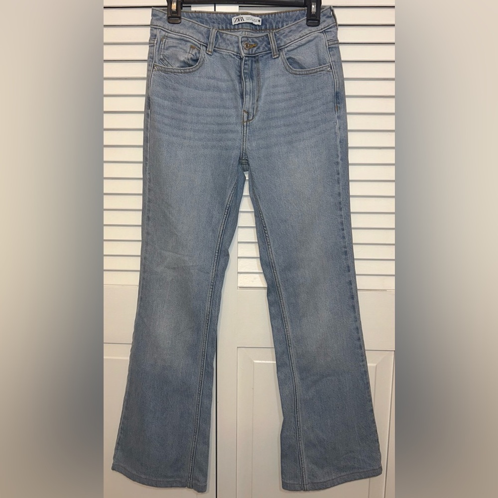 Zara Light Blue Flare Jeans